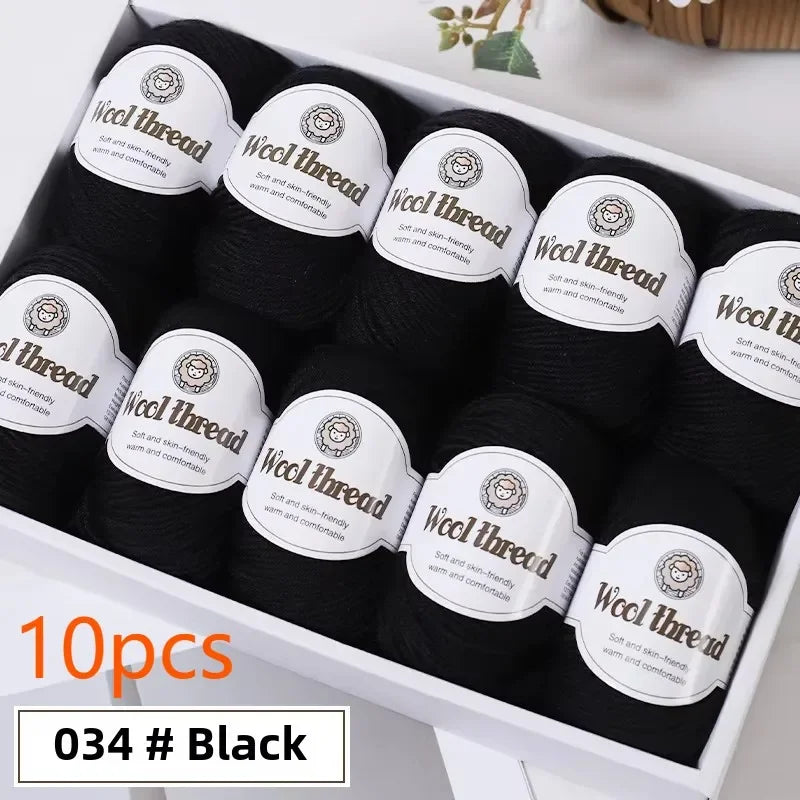 Set 10 gomitoli lana merino 500 g – filato grosso per maglioni, sciarpe e progetti a maglia / uncinetto