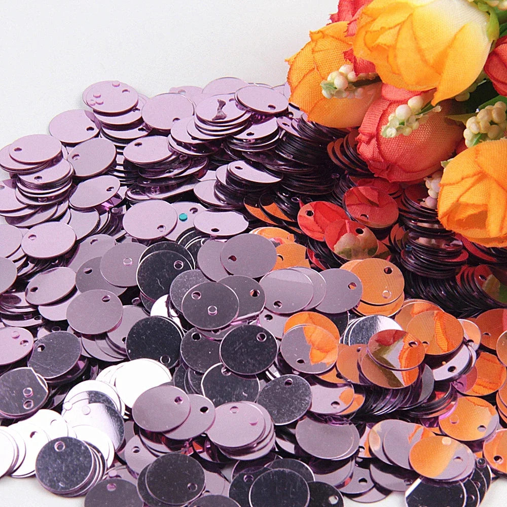 Paillettes Flat Rotonde 10–25 mm con Foro – 10 g , Costumi, Scialli, Danza, Scrapbooking e Decorazioni