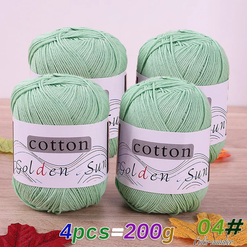 Filato in cotone 100% 200 g – filo medio-fino per uncinetto / knitting: maglioni, cappelli, copertine fai-da-te