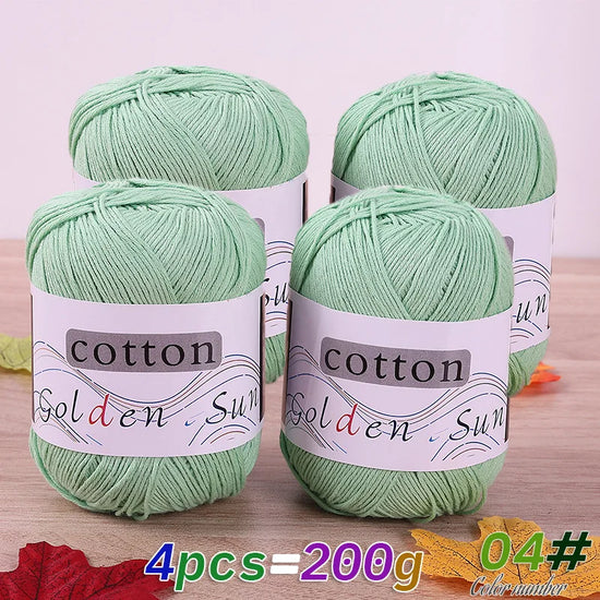 Filato in cotone 100% 200 g – filo medio-fino per uncinetto / knitting: maglioni, cappelli, copertine fai-da-te