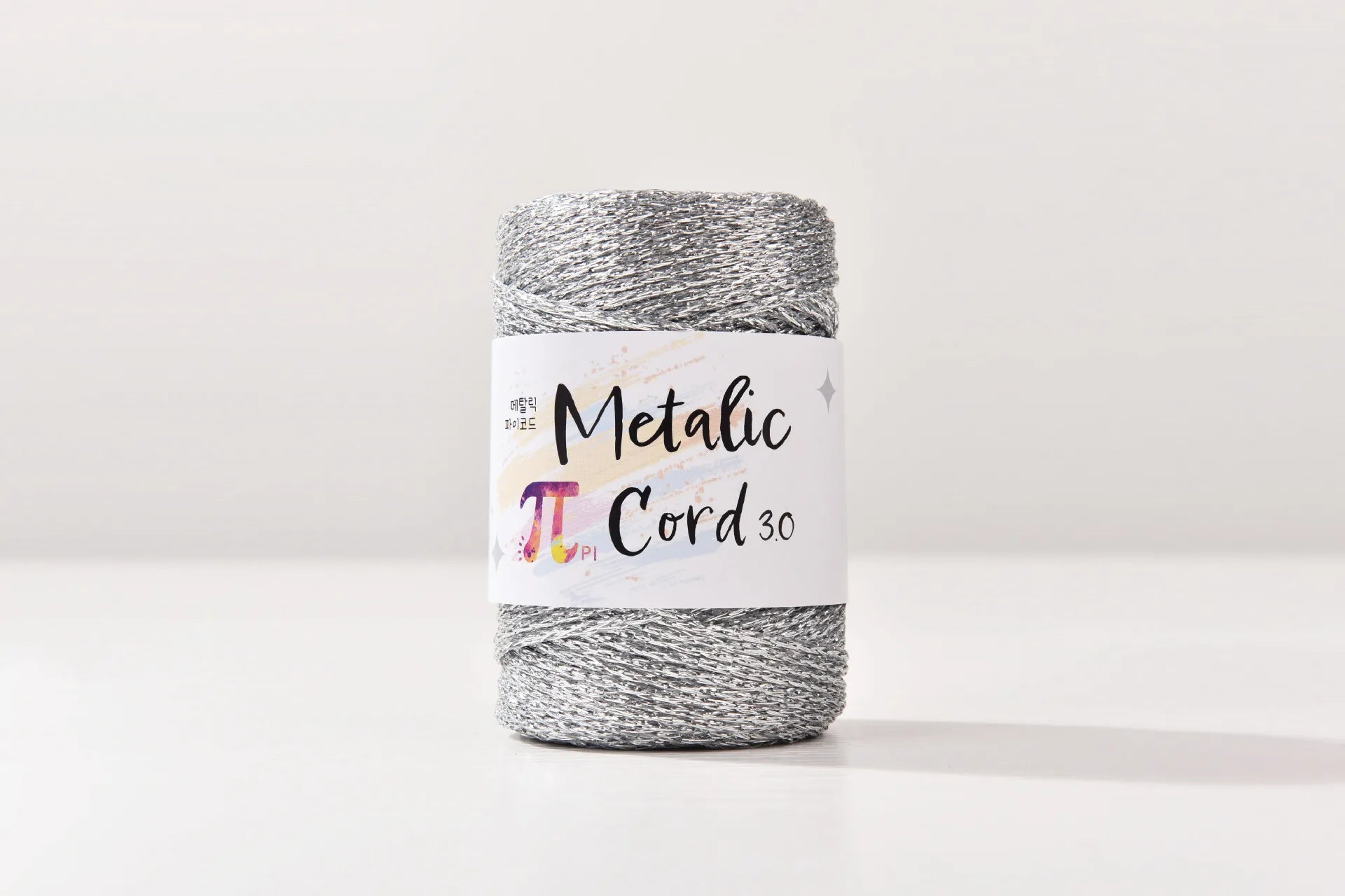Cordoncino Rigido in Core-Spun da 3 mm con Fili Metallici Argentati – Filo Decorativo di Alta Qualità per Packaging Regalo, Uncinetto e Progetti Fai-da-Te