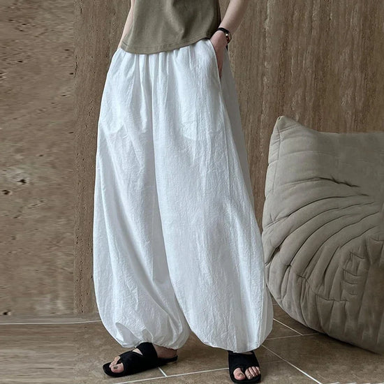 Pantaloni Bloomers Donna Vita Alta – Loose Fit Estivi