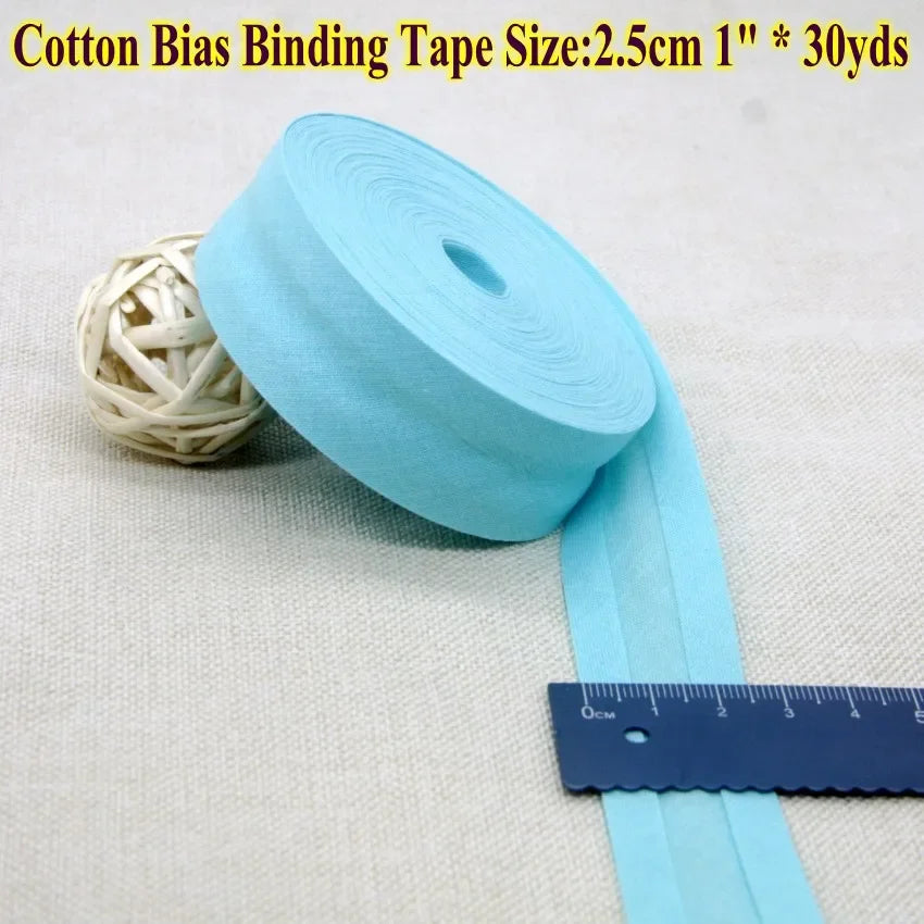 Nastro bias binding cotone 25 mm · rotolo 30 metri – rifiniture, bordi e accessori cucito fai-da-te