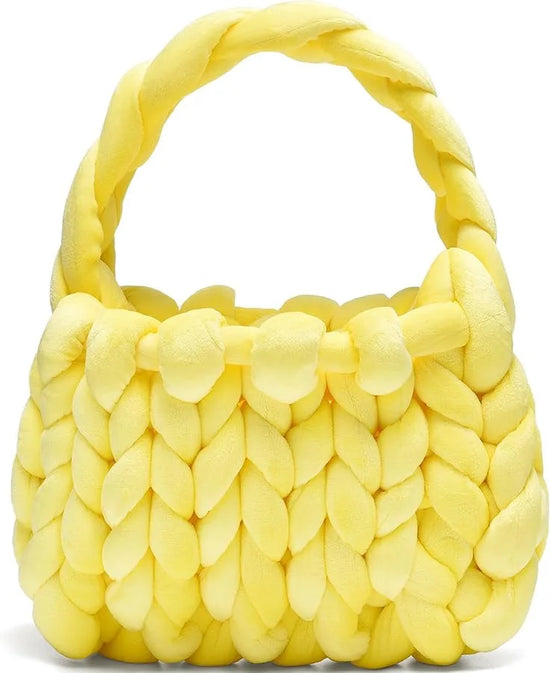 Borsa uncinetto in velluto intrecciato a mano – handbag artigianale unisex disponibile in più colori e dimensioni