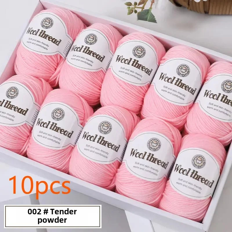 Set 10 gomitoli lana merino 500 g – filato grosso per maglioni, sciarpe e progetti a maglia / uncinetto