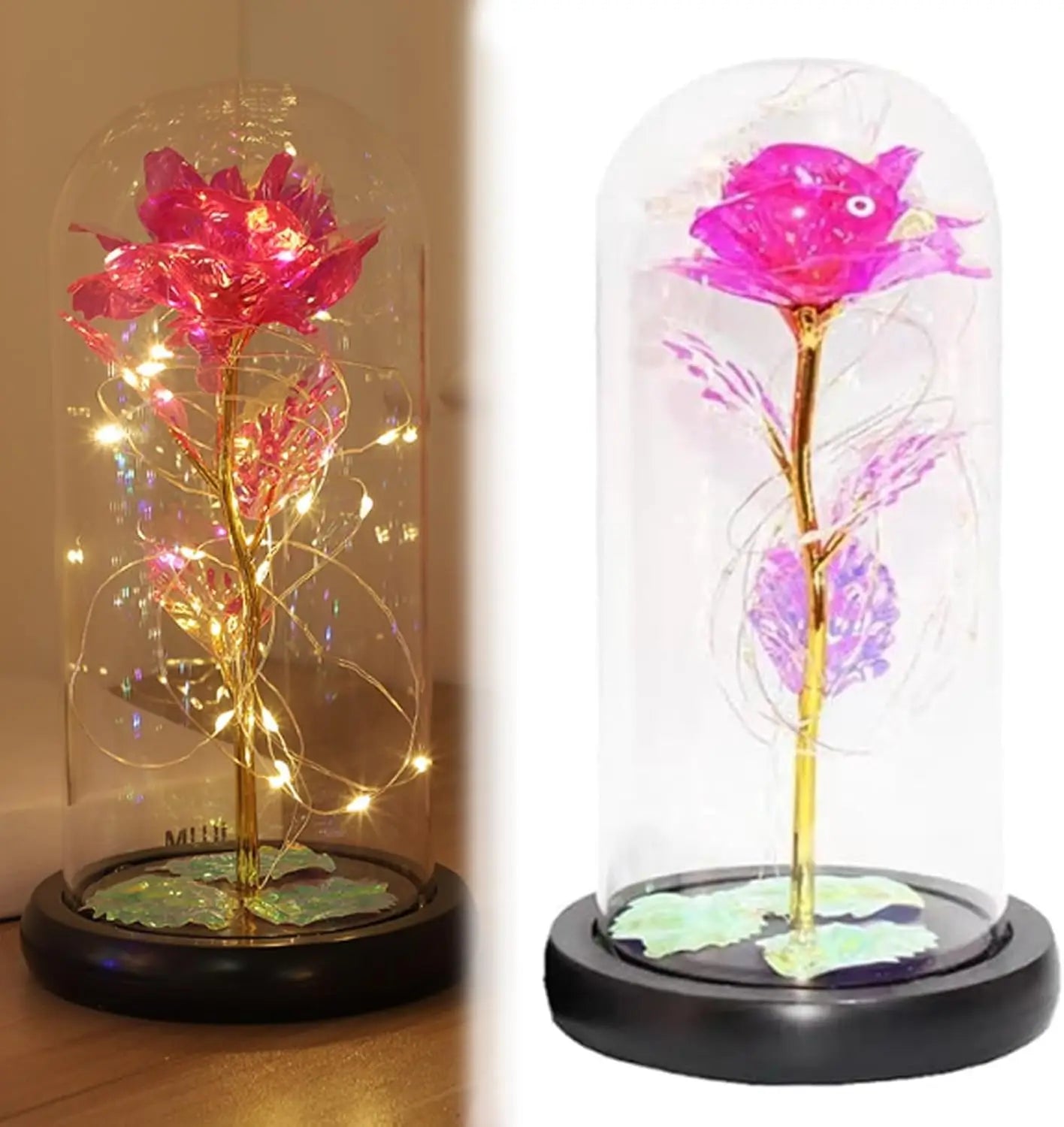 Rosa Eterna LED in Vetro – Fiore Romantico Regalo San Valentino