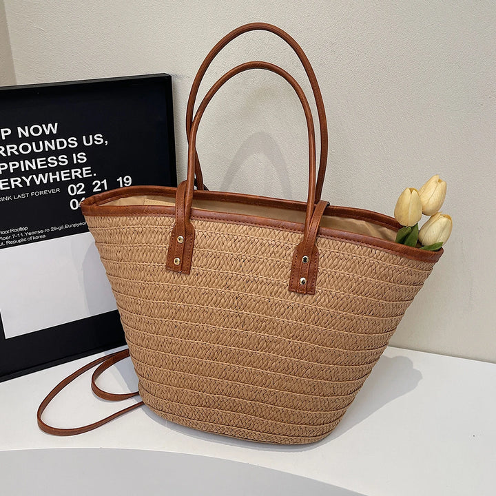 Borsa Donna in Paglia Intrecciata – Tote Estiva con Zip