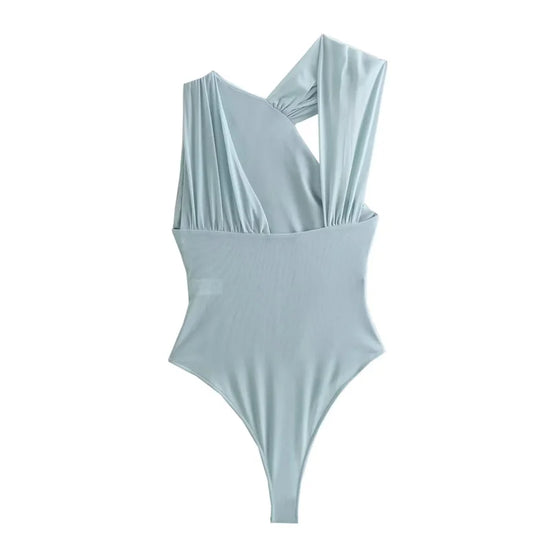 Bodysuit leopardato mesh donna 2025 – modello off-shoulder in tulle sexy e aderente