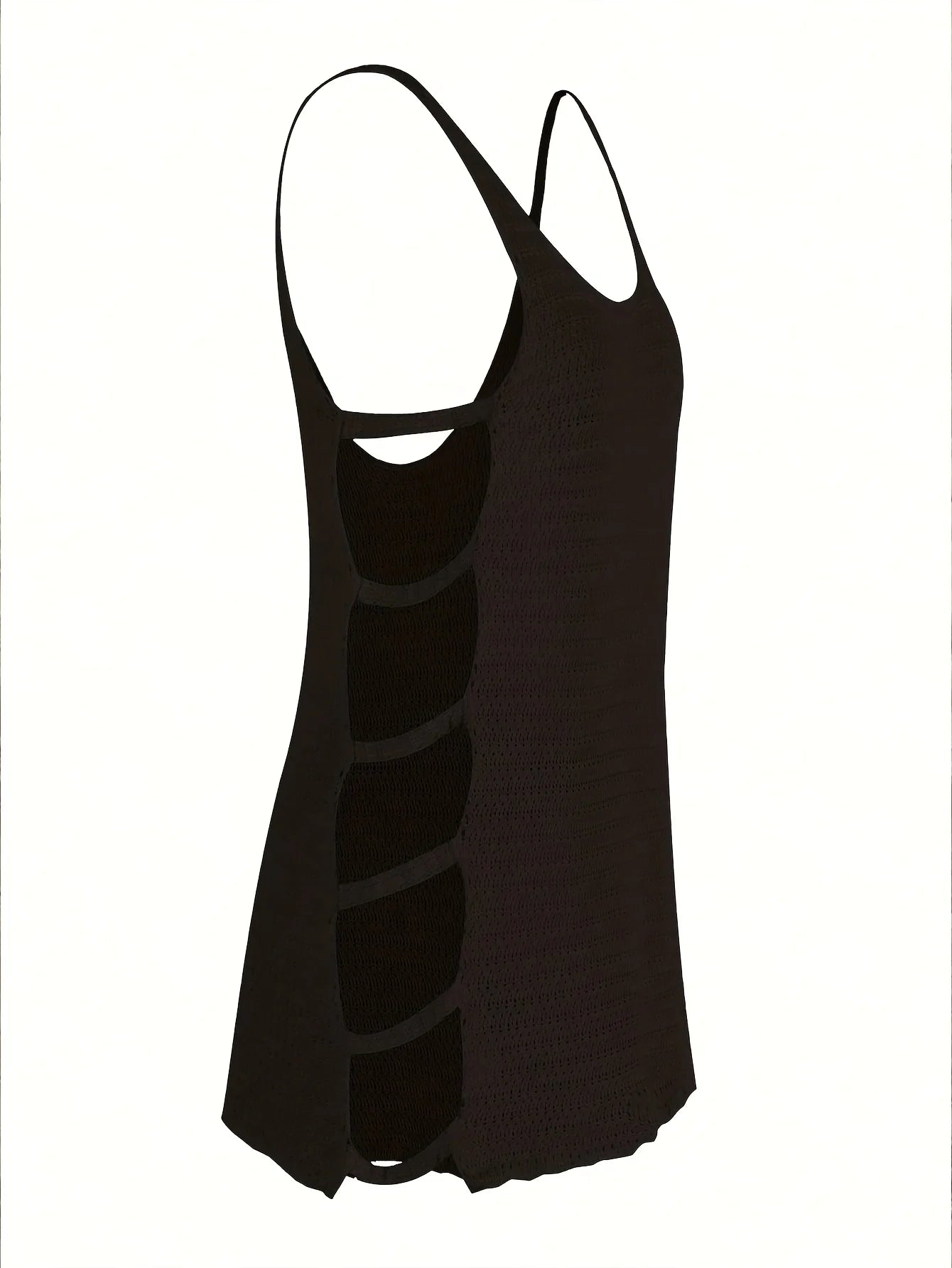 Vestito Donna Mare Estivo Scollo U con Tagli Laterali – Corto e Sexy a Righe Estate 2025