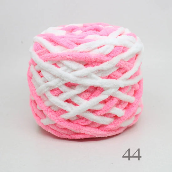 Set 4 pezzi filato chenille cotone 400 g – morbido “ice strip” per coperte, sciarpe e lavori fai-da-te