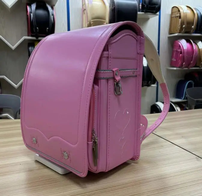 Zaino Scuola Giapponese Randoseru in Ecopelle – Backpack Rigido Ergonomico Bambini