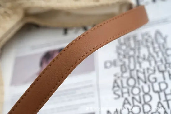 Borsa in paglia intrecciata traforata – straw hollow-out shoulder bag con tasca per smartphone, ideale per viaggio e shopping