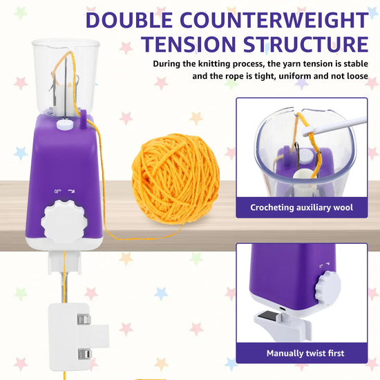 Macchina Elettrica per Maglia Cordoncino – Knitting Machine DIY per Filati