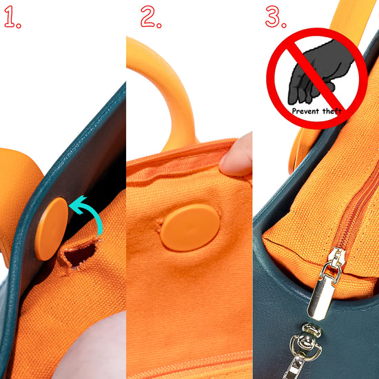 Borsa in EVA personalizzabile con spille e pin, trend moda 2025