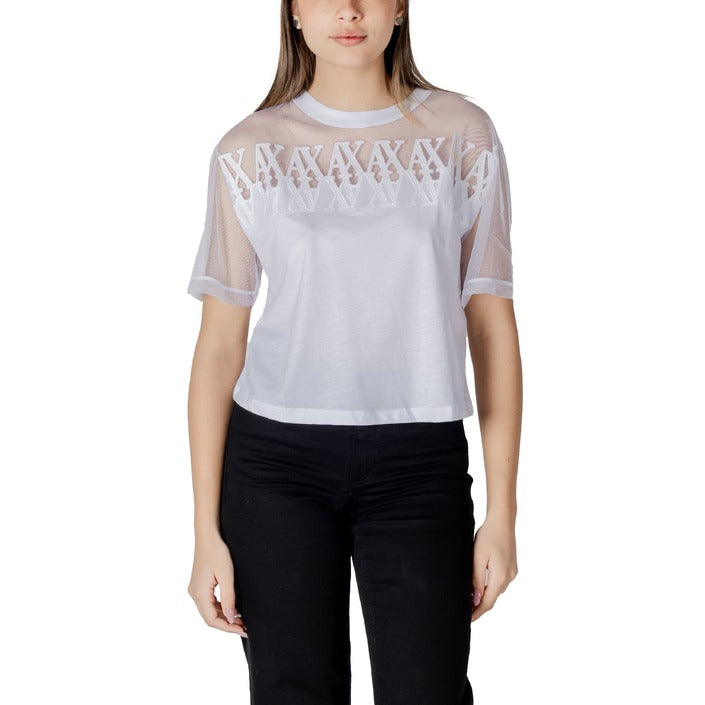 Armani Exchange T-Shirt Donna Pizzo Bianca/Nera