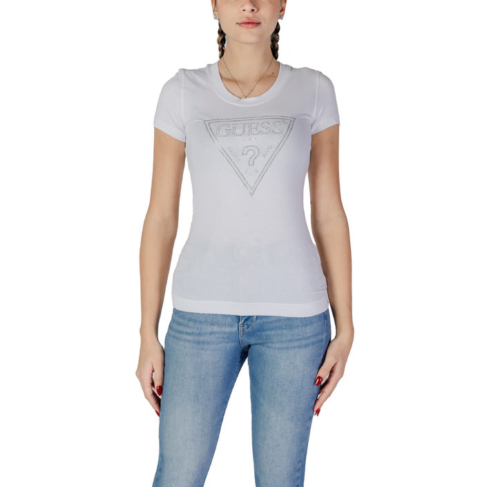 Guess T-shirt Donna Nera  Maglia con Stampa Primavera/Estate 2025 | Stile Casual Chic