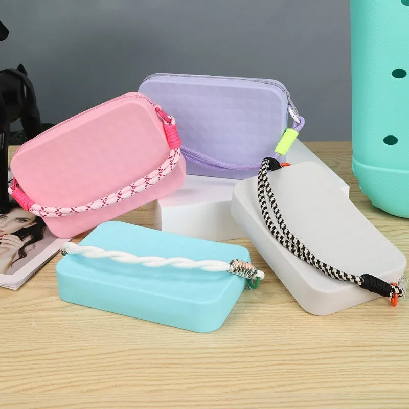 Pochette silicone donna compatibile Bogg Bag impermeabile porta trucco e smartphone mare