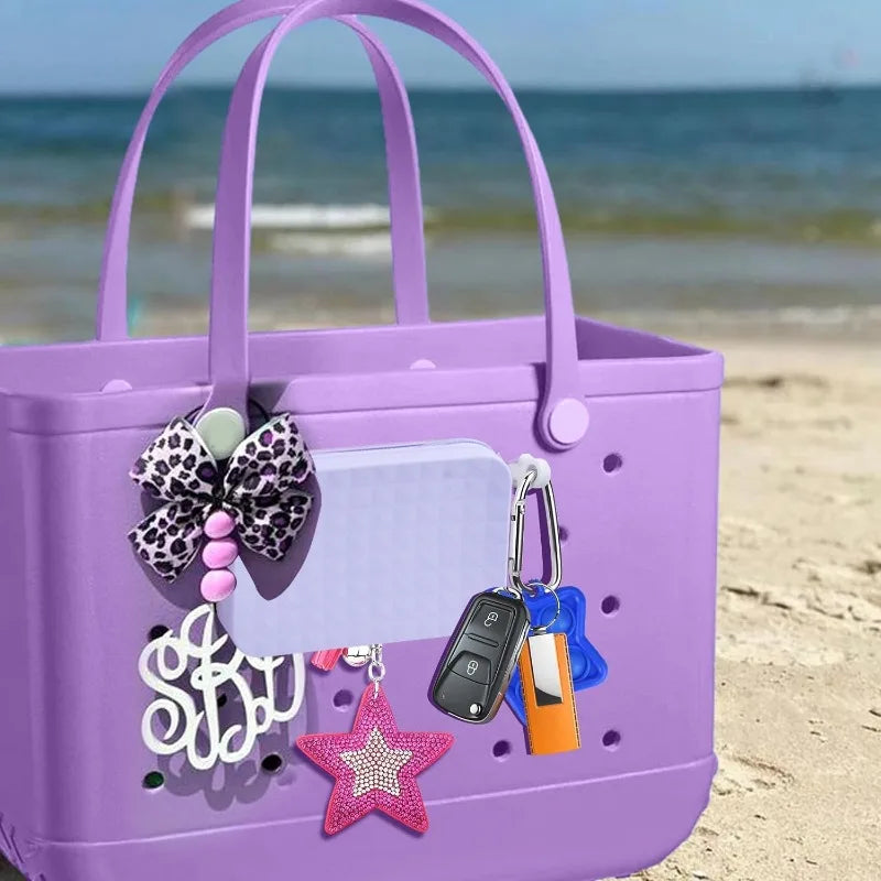 Pochette silicone donna compatibile Bogg Bag impermeabile porta trucco e smartphone mare