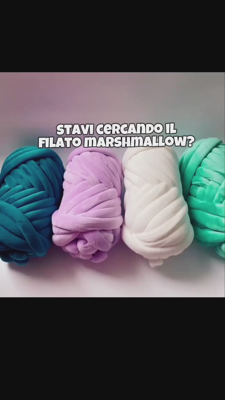 Filato marshmallow in velluto 1 kg – gomitol per ghirlande, borse all'uncinetto o progetti fai-da-te morbidi
