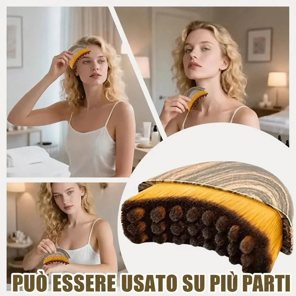 Spazzola Drenaggio Linfatico Viso – Massaggiatore Manuale per Skincare