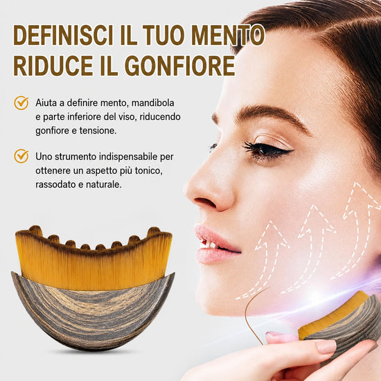 Spazzola Drenaggio Linfatico Viso – Massaggiatore Manuale per Skincare